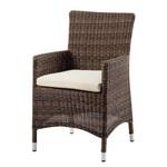 Gartenstuhl Sunremo (2er-Set) Polyrattan Braun/Beige