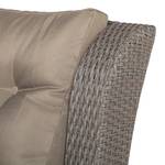 Gartenstuhl Villanova (inkl. Hocker) Polyrattan Grau/Textil Grau