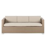 Gartensofa Rattanesco Puca Polyrattan/Textil Braun/Beige