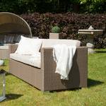 Tuinbank Rattanesco Puca polyrotan/textiel - bruin - beige