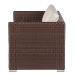 Tuinbank Rattanesco Puca polyrotan/geweven stof - bruin/beige