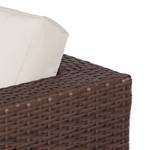 Canapé de jardin Rattanesco Puca Polyrotin / Tissu - Marron / Beige