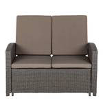 Gartensofa Paradise Lounge inkl. Hocker - Polyrattan / Textil - Grau