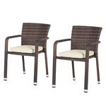 Chaises de jardin Caja II (lot de 2) Polyrotin marron