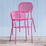 Chaises de jardin Fleury IV (lot de 2) Métal rose