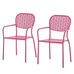 Chaises de jardin Fleury IV (lot de 2) Métal rose