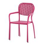 Chaises de jardin Fleury IV (lot de 2) Métal rose