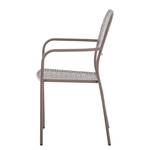 Chaises de jardin Fleury II (lot de 2) Métal taupe