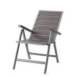 Chaise de jardin Kudo III Polywood / Aluminium - Gris / Gris platine