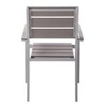 Chaises de jardin Kudo IV (lot de 2) Polywood / Aluminium - Gris / Gris platine