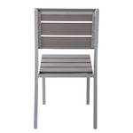 Chaises de jardin Kudo V (lot de 2) Polywood / Aluminium - Gris / Gris platine