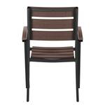 Chaises de jardin Kudo I (lot de 2) Aluminium / Polywood - Marron / Noir