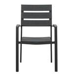 Chaises de jardin Kudo I (lot de 2) Aluminium / Polywood - Anthracite / Noir