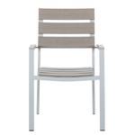 Chaises de jardin Kudo I (lot de 2) Aluminium / Polywood - Gris clair