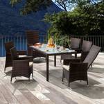 Gartenstuhl Paradise Lounge IV (2er-Set) Polyrattan - Braun Meliert