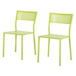 Chaises de jardin Pini III (lot de 2) Métal vert clair