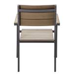 Chaises de jardin Solidus Par (lot de 2) Aluminium - Marron / Gris