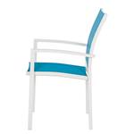 Chaises de jardin Sonny (lot de 2) Aluminium /Textile blanc / Bleu