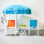 Chaises de jardin Sonny (lot de 2) Aluminium /Textile blanc / Bleu