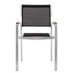 Chaise de jardin Teak Line Vari Aluminium / Tissu - Noir