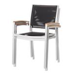 Chaise de jardin Teak Line Vari Aluminium / Tissu - Noir