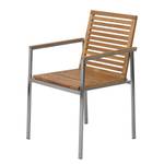 Gartenstuhl TEAKLINE 2er-Set Teak massiv / Edelstahl