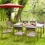 Chaise de jardin Teakline Premium II Lot de 2 - Teck massif / Acier inoxydable