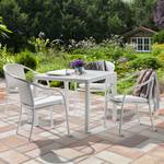 Relaxstoel voor de tuin White Beach van wit polyrotan