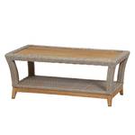 Gartentisch Almada Teak massiv / Polyrattan - Teak / Beige