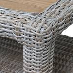 Gartentisch Almada Teak massiv / Polyrattan - Teak / Beige