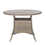 Table de jardin Bena Polyrotin anthracite / Bois synthétique gris clair