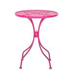 tavolino da giardino Fleury Metallo rosa