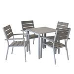 Table de jardin Kudo II Polywood / Aluminium - Gris / Gris platine