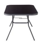 Table de jardin Linu Verre / Aluminium - Noir