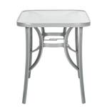 Tavolo da giardino Milano Alluminio/Vetro Color argento/Chiaro