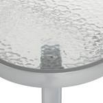 Tuintafel Milano aluminium/zilverkleurig glas/transparant
