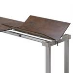 Table de jardin Nando Stratifié / Acier inoxydable Gris Marron 180 x 95 cm