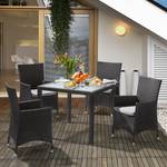 Table de jardin Paradise Gismo Polyrotin / Polyester Gris gris Table carrée 90 x cm