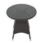 Table de jardin Paradise Lounge I Polyrotin gris