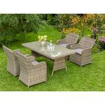 Gartentisch Riviera Polyrattan / Glas