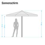 Gastroschirm Jumbo Aluminium/Polyester - Weiß - Durchmesser: 400 cm