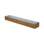 Wandplank met glas 55cm Arena bamboe