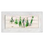 Sous-verre Fines herbes Beige - Multicolore - Bois massif - 100 x 50 x 2.1 cm