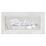 Afbeelding achter glas Relax III Meerkleurig - Wit - Massief hout - 100 x 50 x 2.1 cm