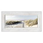 Glasbild Seeblick III Beige - Multicolor - Massivholz - 100 x 50 x 2.1 cm