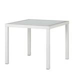 Table en verre White Beach Polyrotin / Verre - Blanc / Dépoli