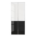 Anbauelement Chicago II Glas Weiß / Glas Schwarz - Höhe: 236 cm