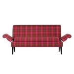 Diningsofa Charline (2-Sitzer) Webstoff Pink kariert - Braun