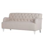 Diningsofa Valentia (3-Sitzer) Webstoff Beige - Weiß