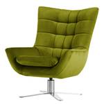 Fauteuil Chassy microvezel - Fijn golvend avocado - Zonder hocker